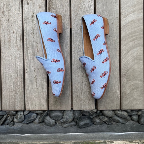 COACH Utopia Lobster Smoking Slippers in Pale Blue - Picture 4 of 8
